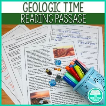a reading passage on the geologic time scale