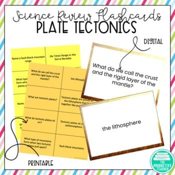 plate tectonics flashcards