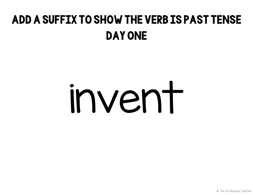 past tense verbs suffix