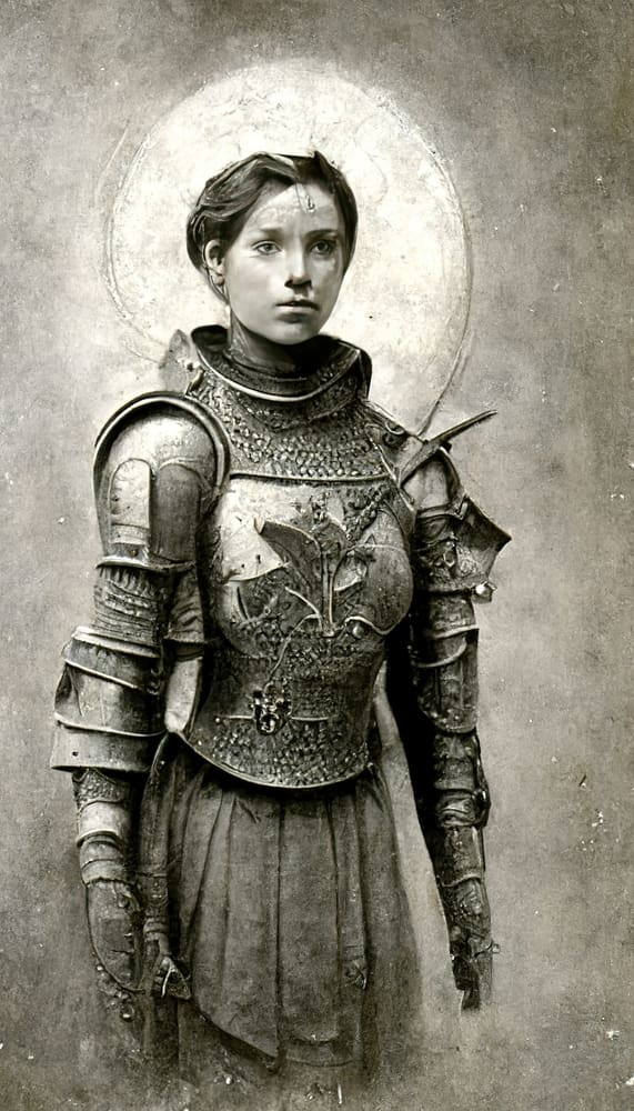 an AI drawing of Joan of Arc