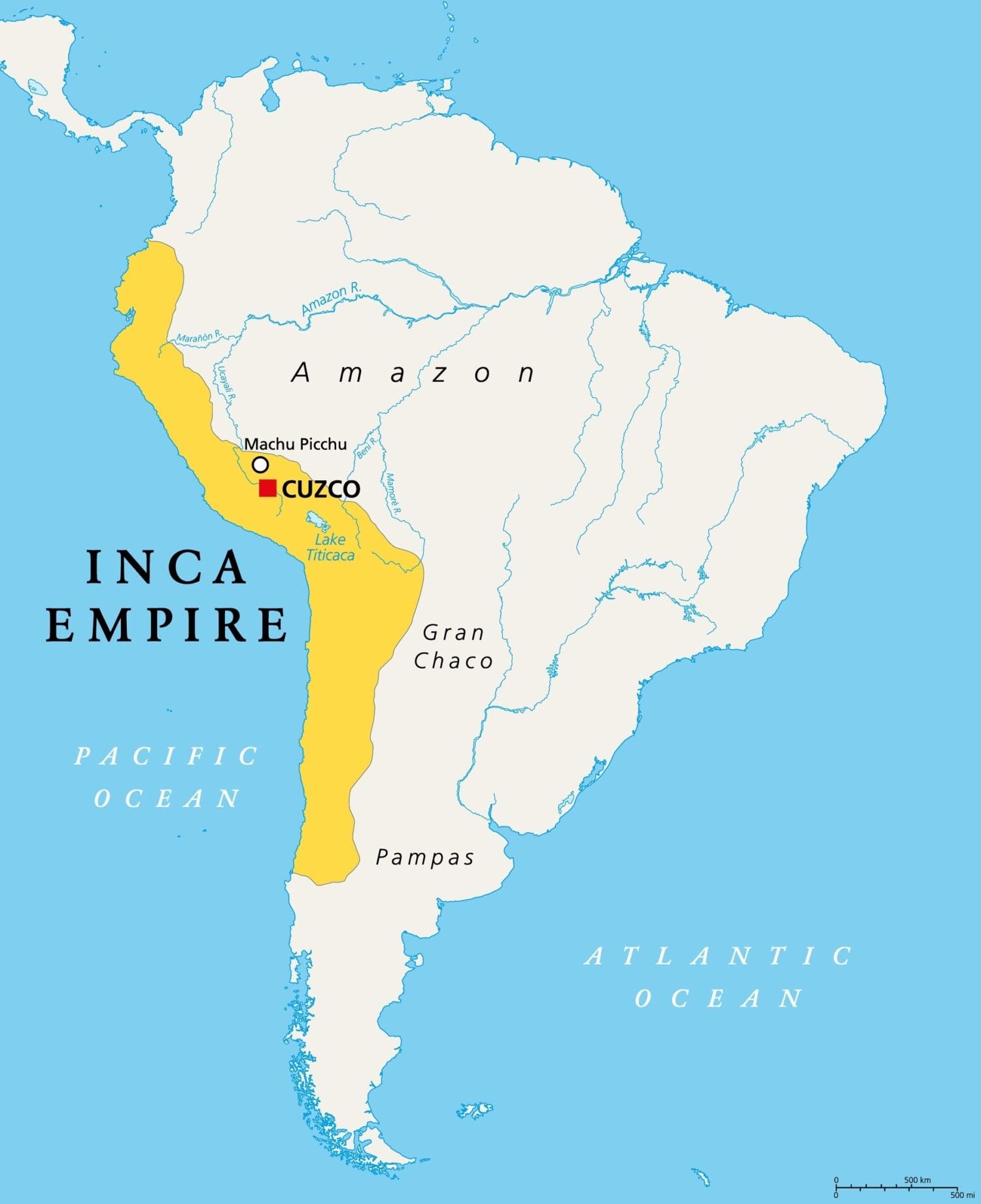 a map of the Inca Empire