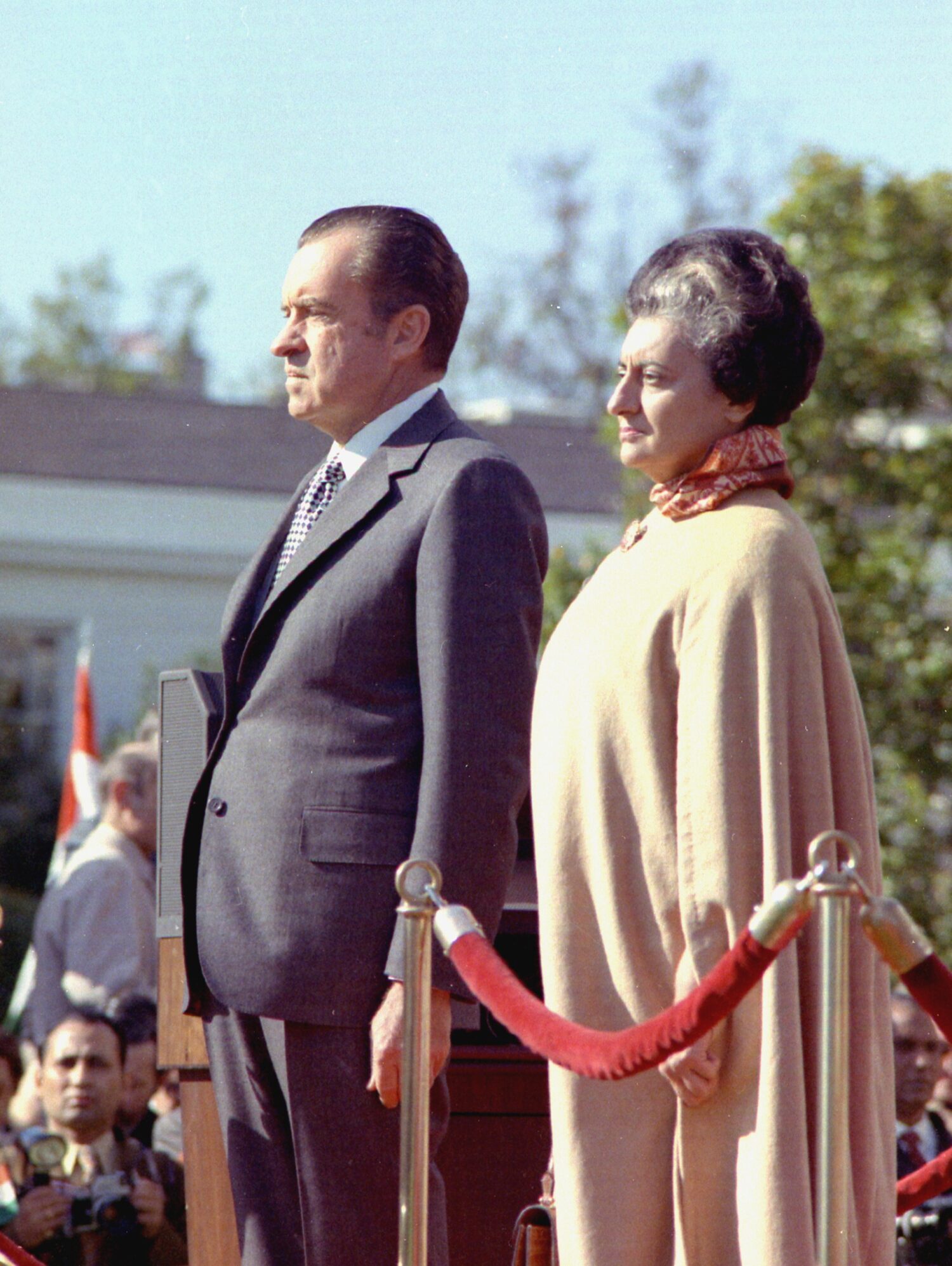 Indira Gandhi, prime minister of India with Richard Nixon, president of the United States